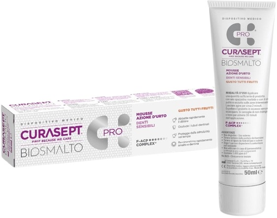 CURASEPT BIOSMALTO MOUSSE DENTI SENSIBILI 50 ML - maxifarmacia.it