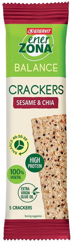 ENERZONA CRACKERS SESAME & CHIA 25 G - maxifarmacia.it