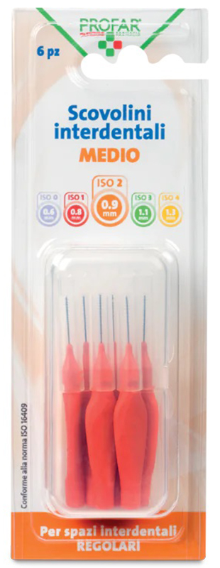 PROFAR SCOVOLINI ARANCIONI 0,9 6 PEZZI - maxifarmacia.it