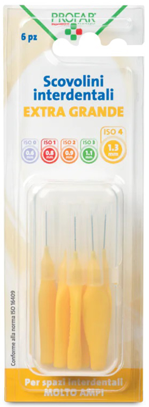 PROFAR SCOVOLINI GIALLO 1,3 6 PEZZI - maxifarmacia.it