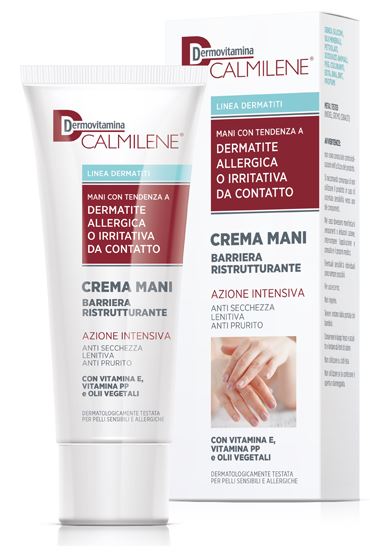 DERMOVITAMINA CALMILENE CREMA MANI BARRIERA RISTRUTTURANTE AZIONE INTENSIVA PER DERMATITE ALLERGICA O IRRITATIVA DA CONTATTO 75 ML - maxifarmacia.it