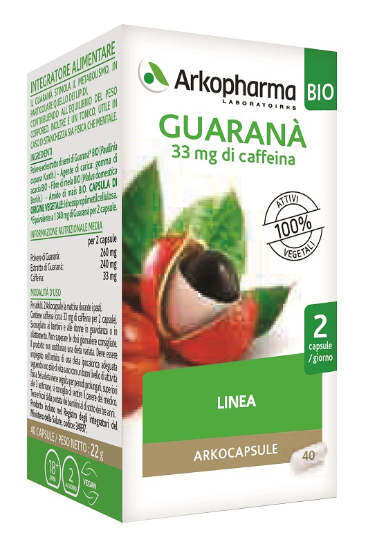 ARKO CAPSULE GUARANA' BIO 40 CAPSULE - maxifarmacia.it