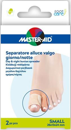 DIVARICATORE ALLUCE GIORNO/NOTTE MASTER-AID FOOTCARE SMALL 2 PEZZI D11 - maxifarmacia.it
