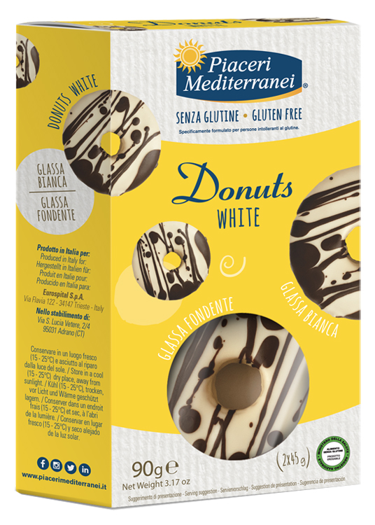 PIACERI MEDITERRANEI DONUTS WHITE 90 G - maxifarmacia.it