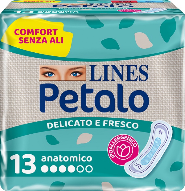 LINES PETALO BLU ASSORBENTE ANATOMICO 13 PEZZI - maxifarmacia.it