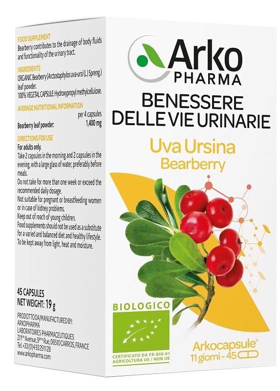 ARKO CAPSULE UVA URSINA BIO 45 CAPSULE 1400 MG - maxifarmacia.it