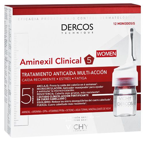 DERCOS AMINEXIL CLINICAL 5 DONNA da 12 FIALE ANTICADUTA - maxifarmacia.it