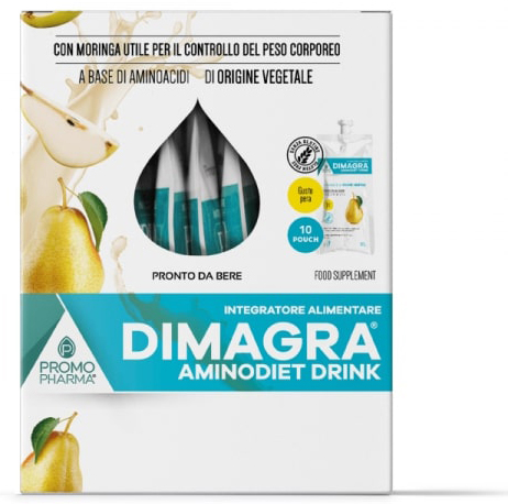 DIMAGRA AMINODIET DRINK PERA 10 POUCH DA 80 G - maxifarmacia.it