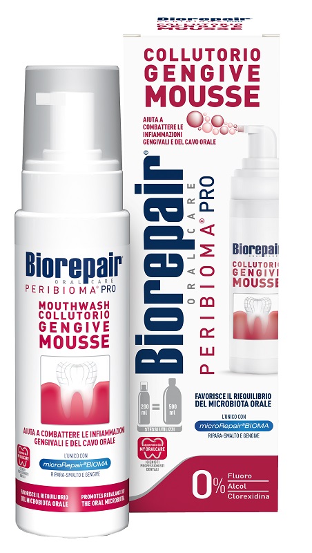 BIOREPAIR ORAL CARE PERIBIOMA PRO COLLUTORIO GENGIVE MOUSSE 200 ML - maxifarmacia.it