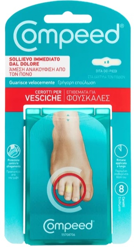 COMPEED 8 CEROTTI PER VESCICHE DITA DEI PIEDI - maxifarmacia.it