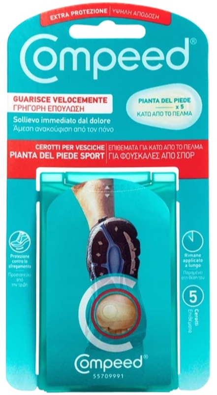 COMPEED 5 CEROTTI SPORT PER VESCICHE PIANTA DEL PIEDE - maxifarmacia.it