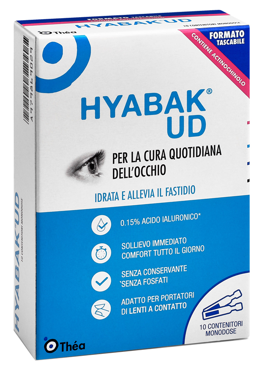 HYABAK UD SOSTITUTO LACRIMALE 10 MONODOSI 4 G - maxifarmacia.it