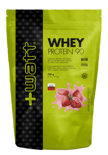 WHEY PROTEIN 90 FRAGOLA 750 G DOYPACK - maxifarmacia.it