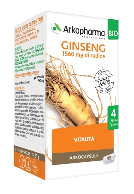 ARKOCPS GINSENG 45 CAPSULE BIO - maxifarmacia.it