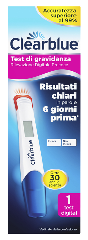 CLEARBLUE TEST GRAVIDANZA RILEVAZIONE PRECOCE DIGITALE 1 PEZZO - maxifarmacia.it