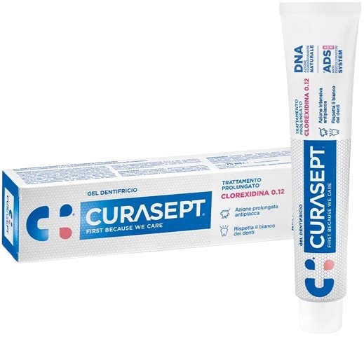 CURASEPT DENTIFRICIO 0,12 ADS+DNA TRATTAMENTO PROLUNGATO 75 ML  - maxifarmacia.it
