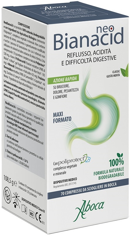 ABOCA NEOBIANACID DA 70 COMPRESSE MASTICABILI - maxifarmacia.it