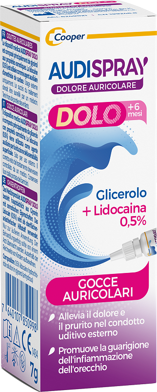 AUDISPRAY DOLO +6 MESI GOCCE AURICOLARI BAMBINI 7 G - maxifarmacia.it
