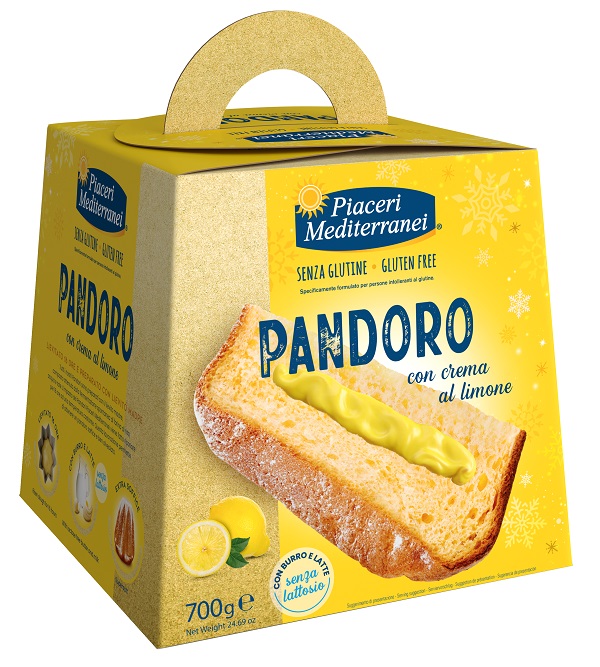 PIACERI MEDITERRANEI PANDORO CREMA AL LIMONE 700 G - maxifarmacia.it