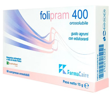 FOLIPRAM 400 60 COMPRESSE OROSOLUBILI GUSTO AGRUMI - maxifarmacia.it