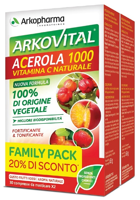 ARKOVITAL ACEROLA 1000 PACK FAMILY 60 COMPRESSE - maxifarmacia.it