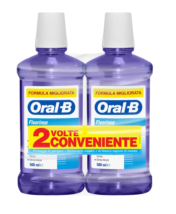 ORALB FLUORINSE COLLUTORIO ANTI CARIE 2 X 500 ML - maxifarmacia.it
