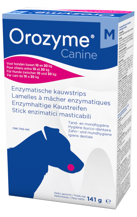 OROZYME CANINE STRISCE ENZIMATICHE MASTICABILI PER CANI DI TAGLIA MEDIA - maxifarmacia.it