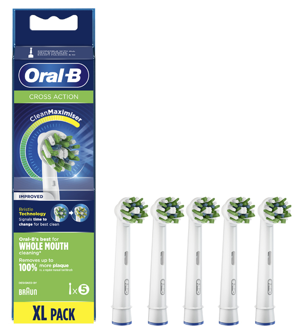 ORALB CROSS ACTION EB50 TESTINE PER SPAZZOLINO ELETTRICO 5 PEZZI - maxifarmacia.it