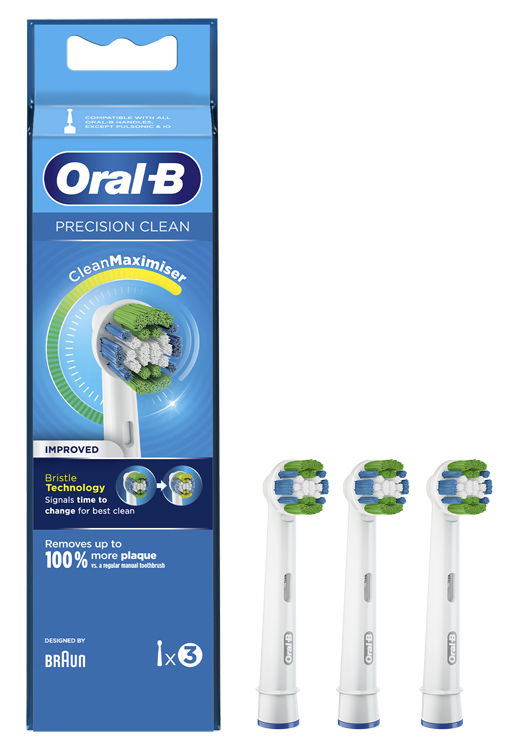 ORAL-B PRECISION CLEAN EB20 TESTINA PER SPAZZOLINO ELETTRICO 3 PEZZI - maxifarmacia.it