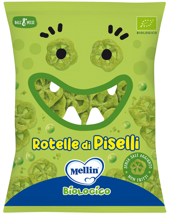 MELLIN SNACK BIO ROTELLE PISELLI 20 G - maxifarmacia.it