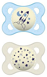 MAM SUCCHIETTO ORIGINAL NIGHT 2-6 MESI SILICONE MASCHIO 2 PEZZI - maxifarmacia.it