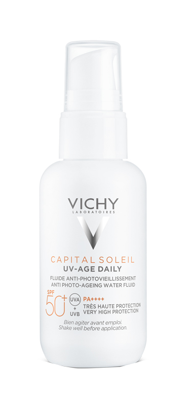 VICHY CAPITAL SOLEIL UV-AGE FLUIDO ANTI-FOTOINVECCHIAMENTO SPF50+ 40ml - maxifarmacia.it