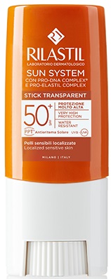 RILASTIL SUN SYSTEM PHOTO PROTECTION TERAPY SPF 50+ STICK TRASPARENTE 8,5 ML - maxifarmacia.it