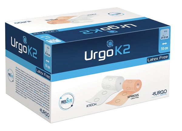 BENDAGGIO URGOK2 LATEX FREE KIT BENDAGGIO T2 CAVIGLIA 25-32 2 PEZZI 10 CM - maxifarmacia.it