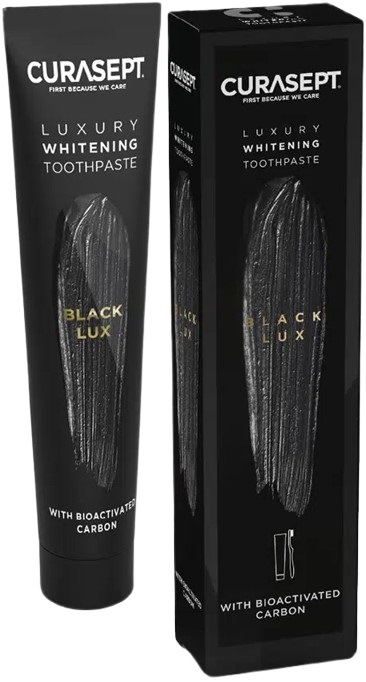 CURASEPT BLACK LUXURY WHITENING DENTIFRICIO 75 ML - maxifarmacia.it