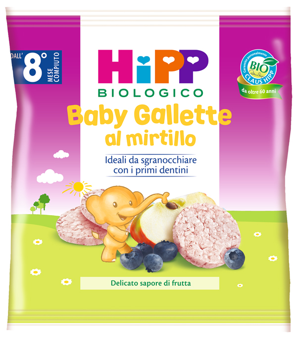 HIPP BABY GALLETTE DI RISO AL MIRTILLO 30 G - maxifarmacia.it