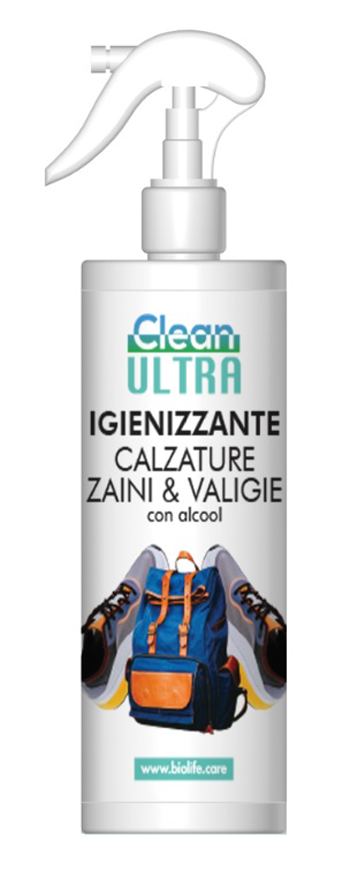 CLEAN ULTRA IGIENIZZANTE CALZATURE-ZAINI-VALIGIE 250 ML - maxifarmacia.it