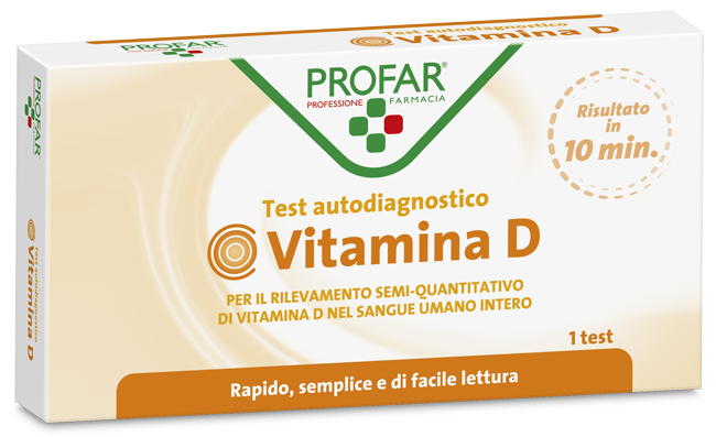 PROFAR TEST VITAMINA D RILEVAZIONE SEMI-QUANTITATIVA VITAMINA D NEL SANGUE UMANO INTERO 1 PEZZO - maxifarmacia.it