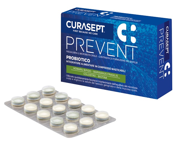 CURASEPT PREVENT PROBIOTICO 14 COMPRESSE MASTICABILI - maxifarmacia.it