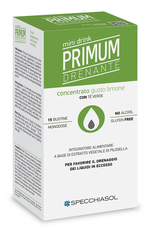 PRIMUM DRENANTE MINIDRINK LIMONE 15 STICK DA 10 ML - maxifarmacia.it