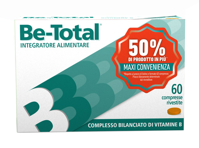 BE-TOTAL INTEGRATORE DA 60 COMPRESSE - maxifarmacia.it