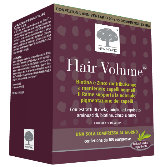 HAIR VOLUME 90 + 15 COMPRESSE - maxifarmacia.it