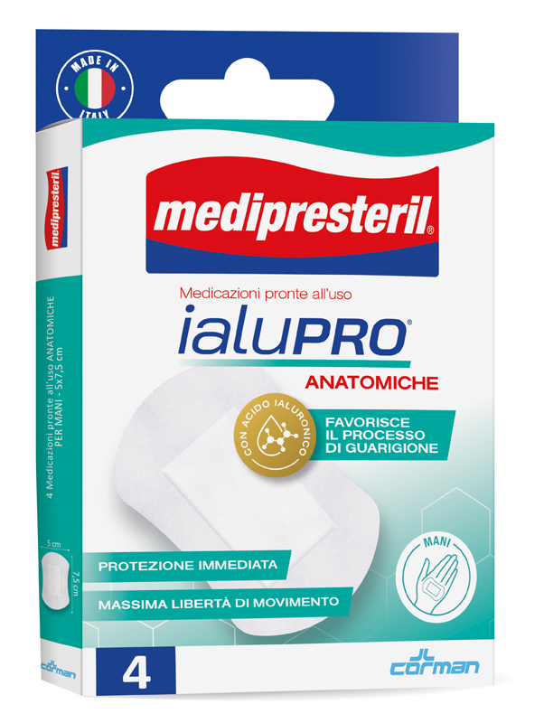MEDIPRESTERIL IALUPRO 4 MEDICAZIONI MANI 5X7,5 CM - maxifarmacia.it