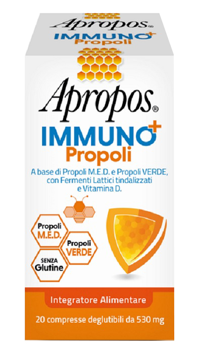 APROPOS IMMUNO+ PROPOLI 20 COMPRESSE DEGLUTIBILI - maxifarmacia.it