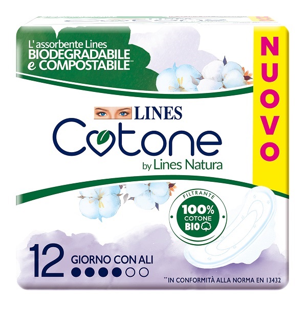 LINES COTONE BIO ULTRA ALI 12 PEZZI - maxifarmacia.it