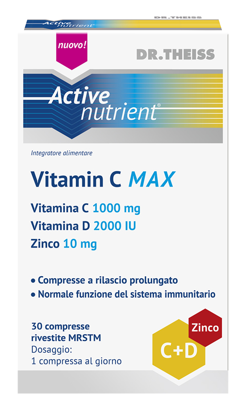 THEISS ACTIVE NUTRIENT VITAMIN C MAX 30 COMPRESSE - maxifarmacia.it