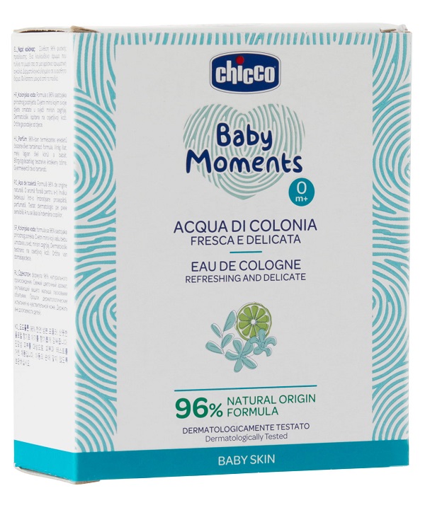CHICCO BABY MOMENTS ACQUA DI COLONIA FRESCA E DELICATA 100 ML - maxifarmacia.it