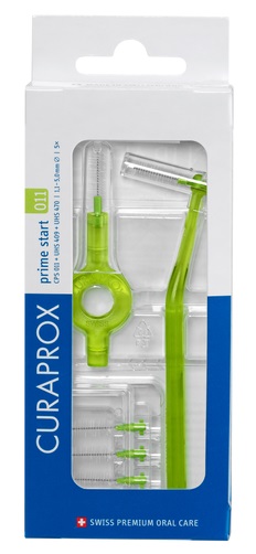 CURAPROX CPS 011 SCOVOLINO PRIME START 011 LIME GREEN 5 PEZZI - maxifarmacia.it