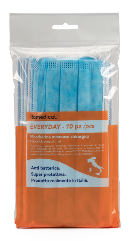 MASCHERINA CHIRURGICA TIPO II EVERYDAY AZZURRO 10 PEZZI - maxifarmacia.it
