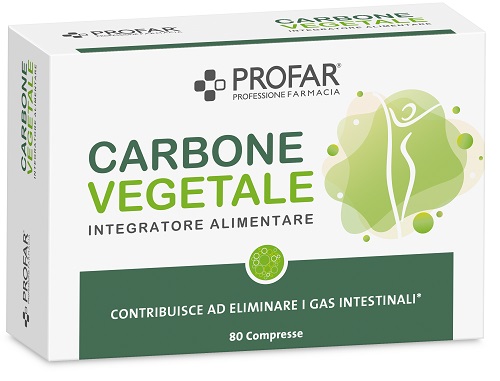 PROFAR CARBONE VEGETALE 80 COMPRESSE - maxifarmacia.it